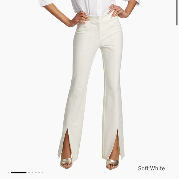 Derek Lam Women’s White Maeve Slit Hem Flare Long New size 8 Pants - Picture 15 of 16